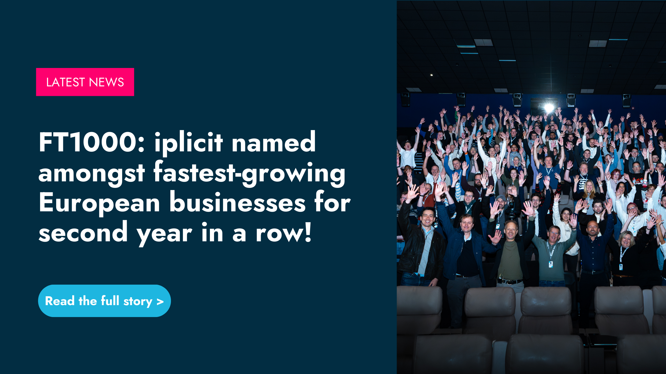 FT1000: iplicit named amongst fastest-growing European businesses for second year in a row!