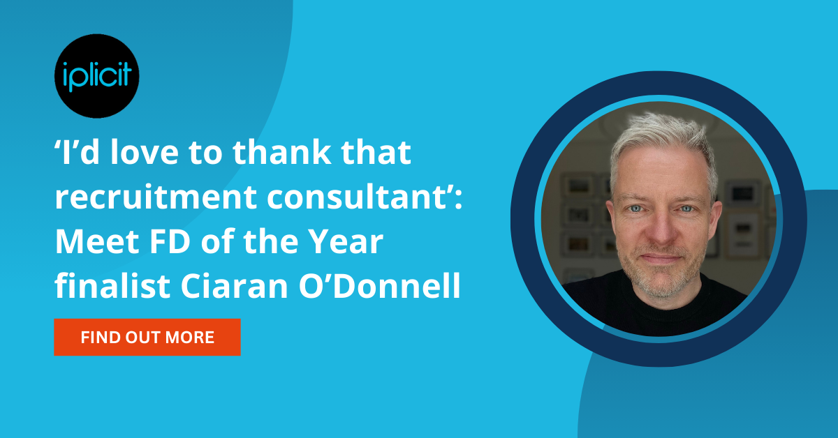 ‘I’d love to thank that recruitment consultant’: Meet FD of the Year finalist Ciaran O’Donnell